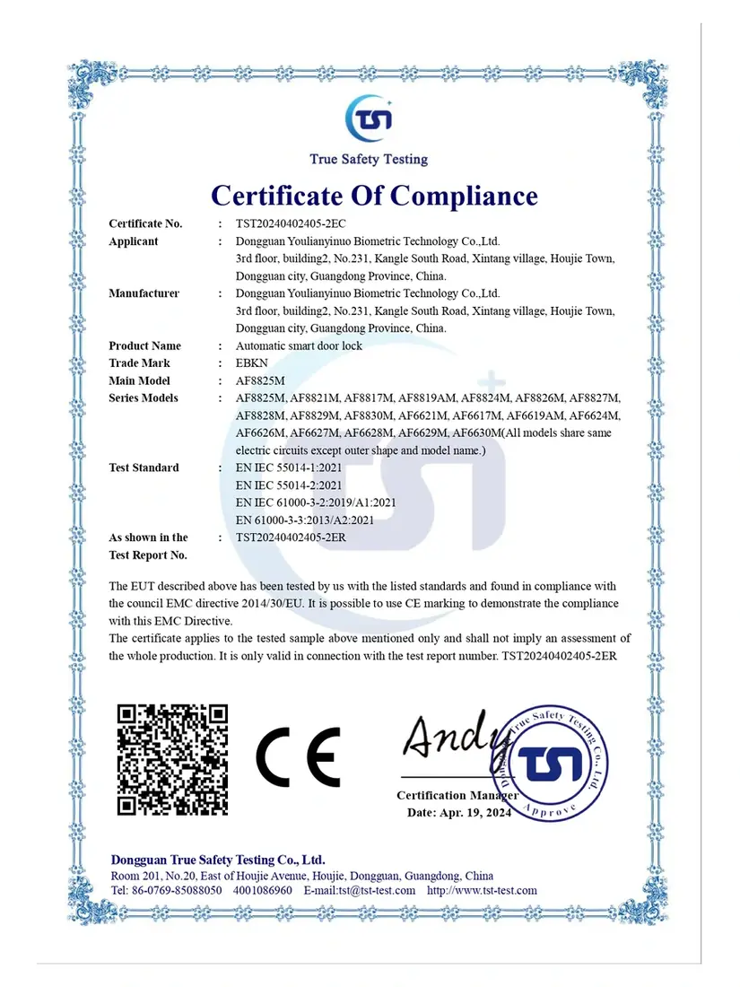 RoHS Certificate of Compliance