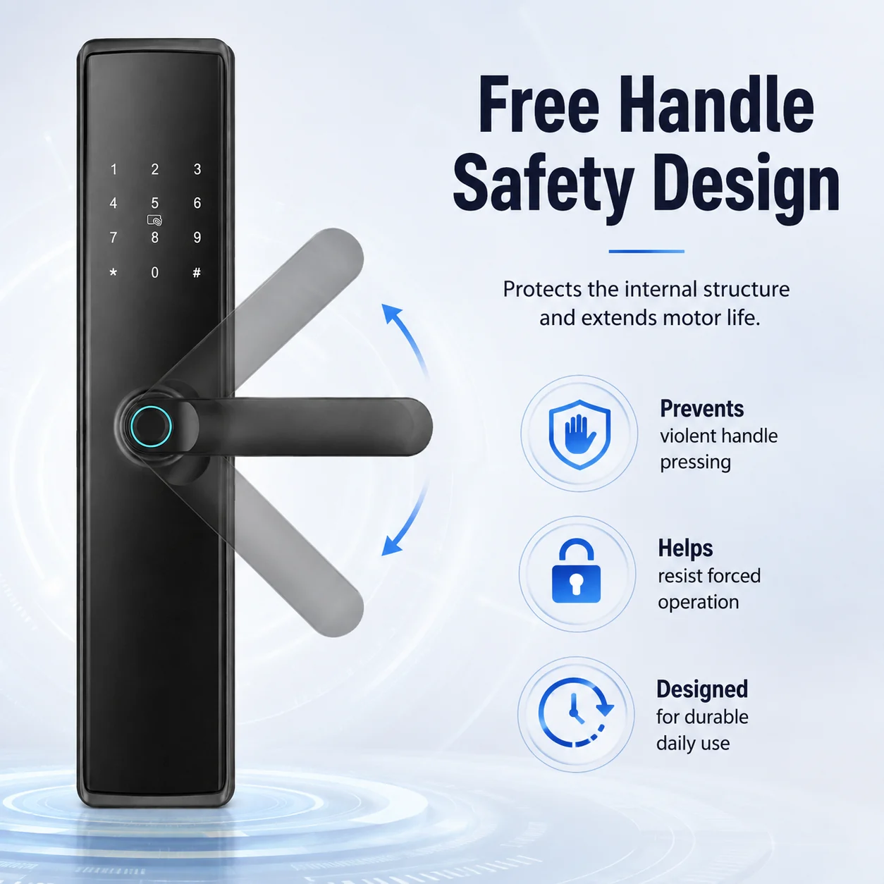 BVR-5200 free handle safety design